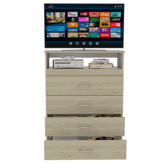 Organizador Barlovento, Beige y Blanco, con Cuatro Cajones X2