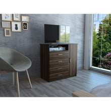 Organizador Barlovento Caoba, con Cuatro Cajones y una puerta X2
