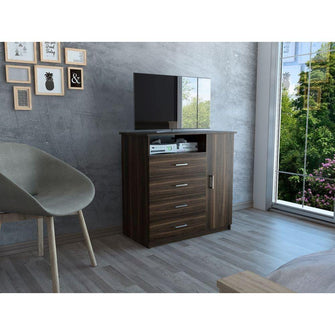 Organizador Barlovento Caoba, con Cuatro Cajones y una puerta X2