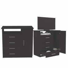 Organizador Barlovento, Wengue, con Cuatro Cajones y una puerta X2