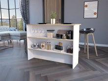 Barra de Cocina Diamante, Blanco Duqueza y Beige, Con Amplia Superficie ZF