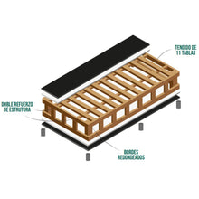 Combo para Habitación Tobit, Incluye Base Cama Semidoble y Colchón