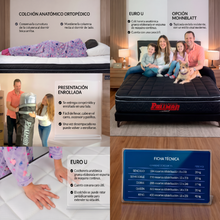 Colchón Orthopack Euro u Mohnblatt 100X190 Sencillo, Color Gris