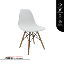 Kit por 6 sillas Eames Patas En Madera para comedor, sala, restaurante - Blancas
