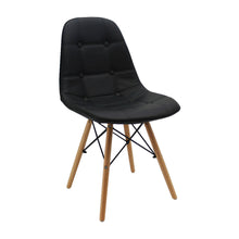 Kit por 4 Silla Botones Eames Acolchada - Negra