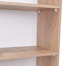 Biblioteca Home Eco, Macadamia y Blanco Duqueza, con Cinco Entrepaños