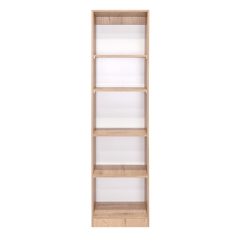 Biblioteca Home Eco, Macadamia y Blanco Duqueza, con Cinco Entrepaños