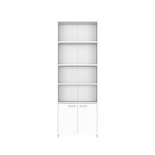 Mueble Multiusos Milán, Blanco Duqueza, con Dos Puertas Abatibles y Cuatro Entrepaños