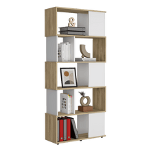 Biblioteca Noah, Macadamia y Blanco Vainilla, con Variedad de Entrepaños