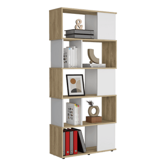 Biblioteca Noah, Macadamia y Blanco Vainilla, con Variedad de Entrepaños