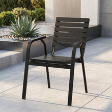 Sillas Comedor Exterior Rapel, Negro, con Cómodo Espaldar