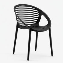 Silla Tokio con Brazos, Color Negro, con Espaldar y Diseño Moderno