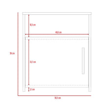 Mesa de Noche Brail, Chocolate, con Espacio Para Colocar Objetos Decorativos