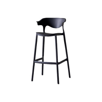 Butaco para Barra Elena, Color Negro, Diseño Moderno X4