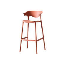 Set de 4 Sillas para Bar Elena, Color Terracota, Diseño Moderno