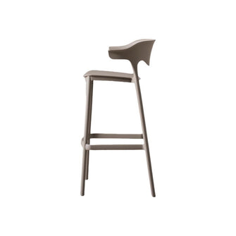 Butaco para Barra Elena, Color Taupe, Diseño Moderno