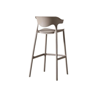 Butaco para Barra Elena, Color Taupe, Diseño Moderno