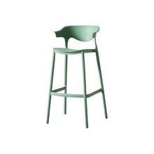 Set de 4 Sillas para Bar Elena, Color Verde Oliva, Diseño Moderno