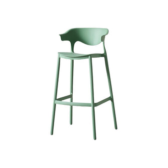 Butaco para Barra Elena, Color Verde Oliva, Diseño Moderno
