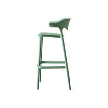 Butaco para Barra Elena, Color Verde Oliva, Diseño Moderno