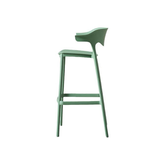 Butaco para Barra Elena, Color Verde Oliva, Diseño Moderno