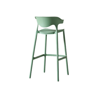 Butaco para Barra Elena, Color Verde Oliva, Diseño Moderno