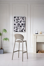 Silla para Bar Paraiso, Color Taupe, Diseño moderno X4