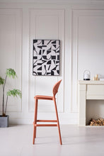 Silla para Bar Paraiso, Color Terracota, Diseño Moderno