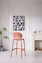 Silla para Bar Paraiso, Color Terracota, Diseño Moderno