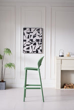 Silla para Bar Paraiso, Color Verde Olivo, Diseño Moderno X2