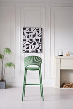 Silla para Bar Paraíso, Color Verde Olivo, Diseño Moderno