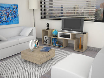 Combo Para Sala Marbella, Incluye Mesa Para TV y Mesa de Centro