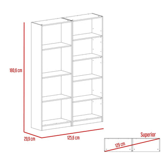Combo de Bibliotecas Home, Wengue, Incluye Dos Bibliotecas Sin Puerta