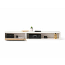 Mesa de Tv Flotante Tolouse 30x120x30cm Blanco/Madera