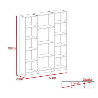 Combo de Bibliotecas Home, Blanco Incluye Tres Bibliotecas - VIRTUAL MUEBLES