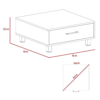 Combo Para Sala Capri, Incluye Biblioteca Cubo y Mesa de Centro