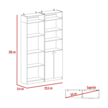 Combo de Bibliotecas Home, Macadamia, Incluye Dos Bibliotecas y Dos Complementos