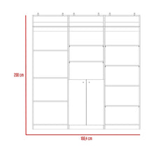 Combo de Bibliotecas Home, Macadamia, Incluye Tres Bibliotecas y Tres Complementos