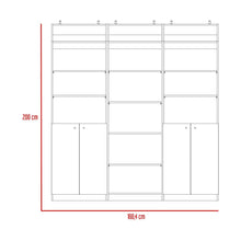 Combo de Bibliotecas Macadamia, Wengue Incluye Tres Bibliotecas y Tres Complementos