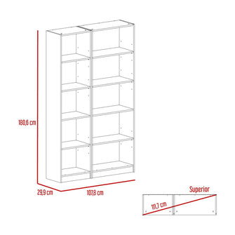 Combo de Bibliotecas Home, Blanco, Incluye Dos Bibliotecas sin puerta