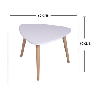 Mesa de Centro Triangular Nao (40x60x60) Blanca