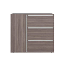 Organizador Niza, Avellana y Blanco, con tres cajones y gran capacidad de almacenamiento