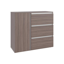 Organizador Niza, Avellana y Blanco, con tres cajones y gran capacidad de almacenamiento