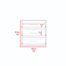 Organizador Montano, Milan y Wengue, con tres cajones deslizable para guardar objetos personales