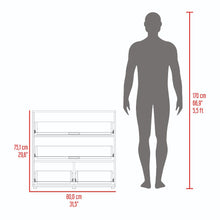 Organizador Sevin, Fresno Europeo y Blanco Duqueza, con cuatro cajones para guardar objetos personales