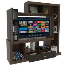 Mesa Para Tv Tolú, Moreno y Wengue, con Espacio Para Televisor de Hasta 75 Pulgadas
