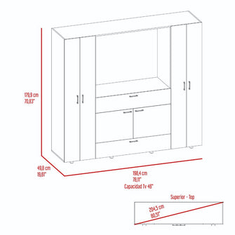 Closet Jakob, Bardolino y Blanco, Para TV de 46"