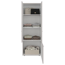 Closet Beico II, Positano y Blanco Duqueza, Con tres puertas abatibles y cuatro entrepaños
