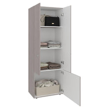 Closet Beico II, Positano y Blanco Duqueza, Con tres puertas abatibles y cuatro entrepaños