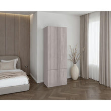 Closet Beico II, Positano y Blanco Duqueza, Con tres puertas abatibles y cuatro entrepaños